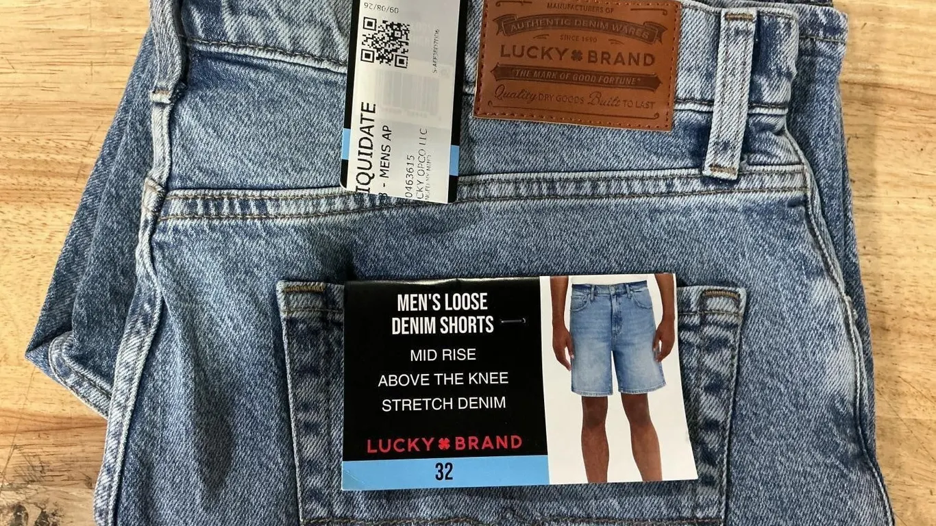 Lucky Brand Loose Denim Shorts Mens Size 32