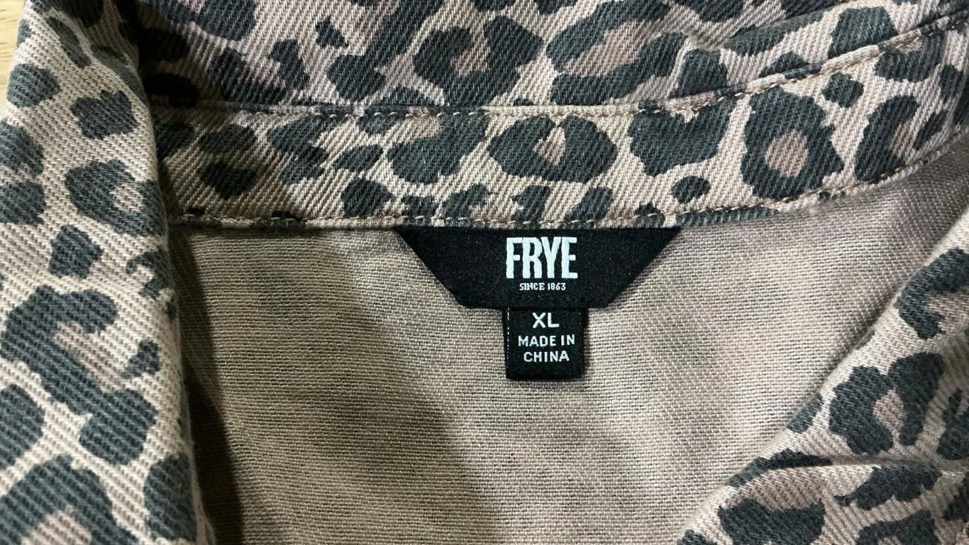 Frye Leopard Print Belted Shirt Dress XL