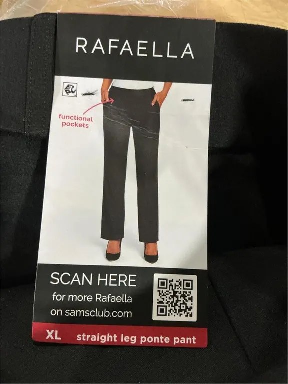 Rafaella RSBFG053 Straight Leg Ponte Pant XL