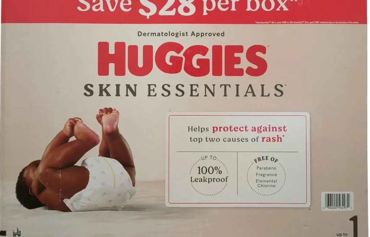Huggies Skin Essentials Diapers Size 1 184ct