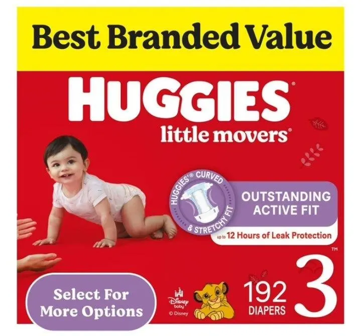 Huggies Little Movers Baby Diapers Size 3