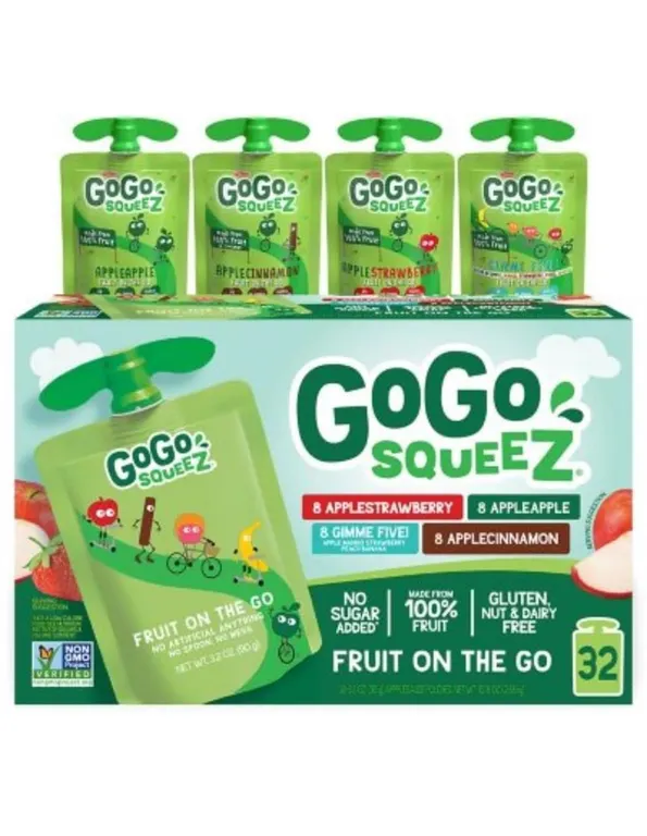 GoGo SqueeZ Fruit Pouches 3.2oz 32ct