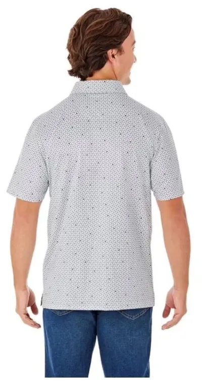 Mens Patterned Performance Polo Shirt Size Large