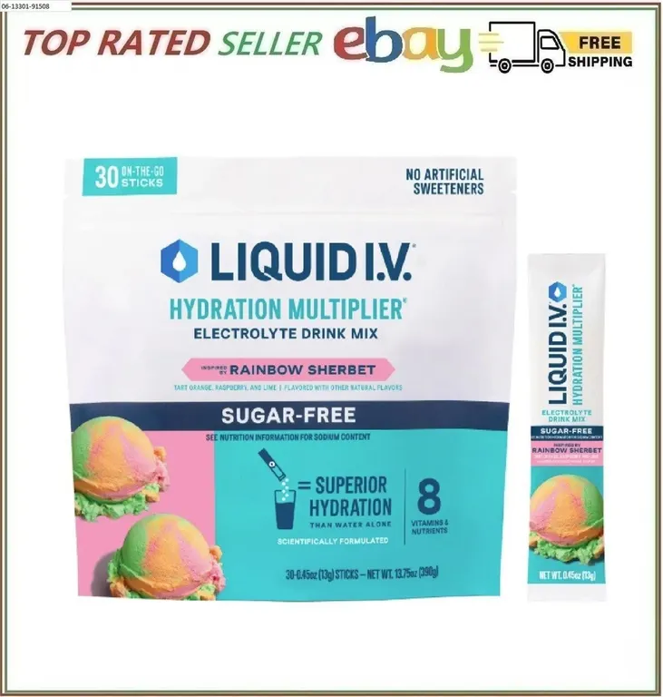 Liquid I.V. Hydration Multiplier Rainbow Sherbet