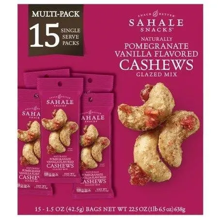 Sahale Snacks Cashews Pomegranate Vanilla 1.5oz...
