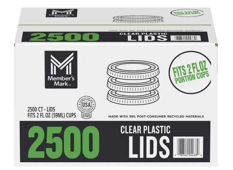 Portion Lids for 2 oz Cups 2500ct