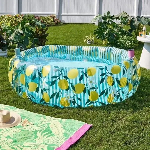 Inflatable Lemon Lounge Pool 66 x 20