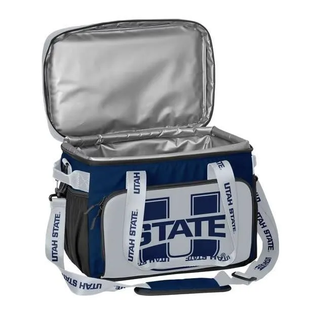 Utah State Aggies 36-Can Cooler Bag Blue White