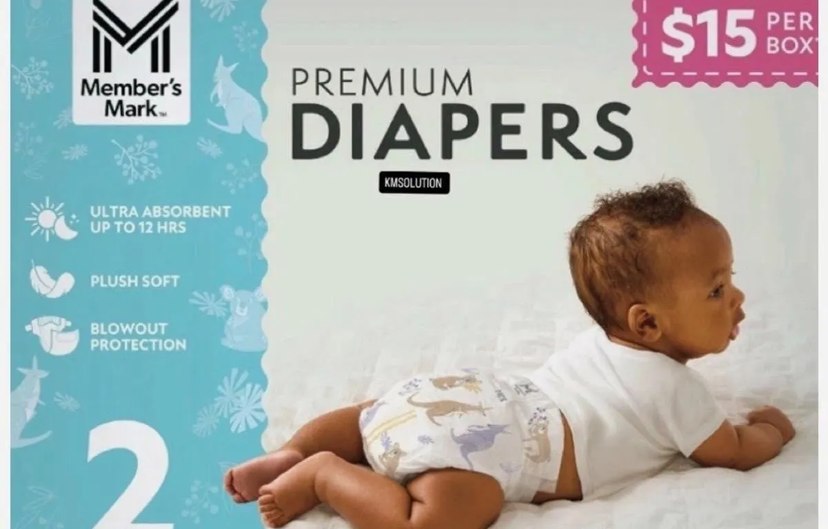 Premium Baby Diapers Size 2 184ct