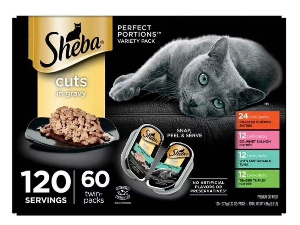 Sheba Perfect Portions Wet Cat Food 2.6oz 60ct