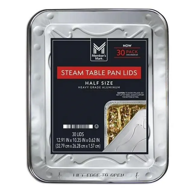 Half-Size Steam Table Pan Lids 30ct