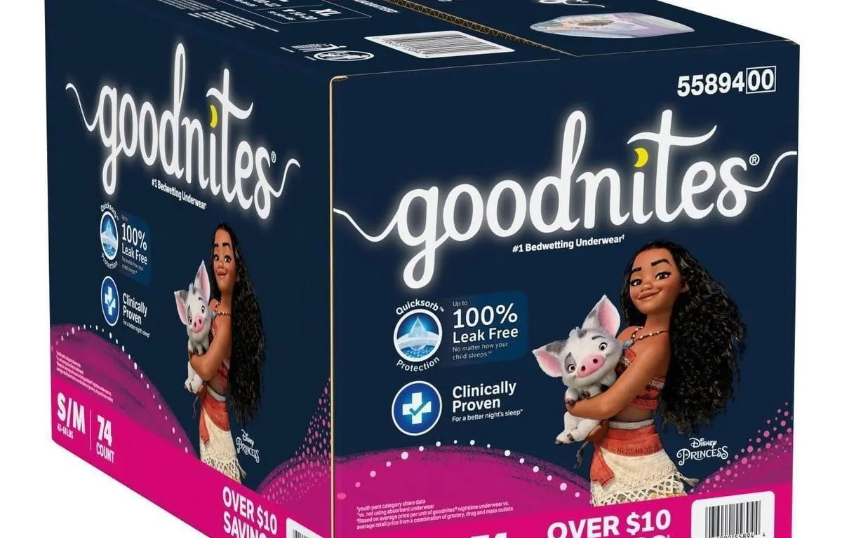 Goodnites Girls Nighttime Underwear Small 74ct