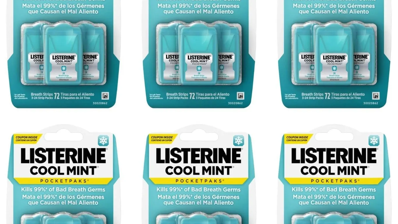 Listerine Cool Mint Breath Strips 72ct 6pk