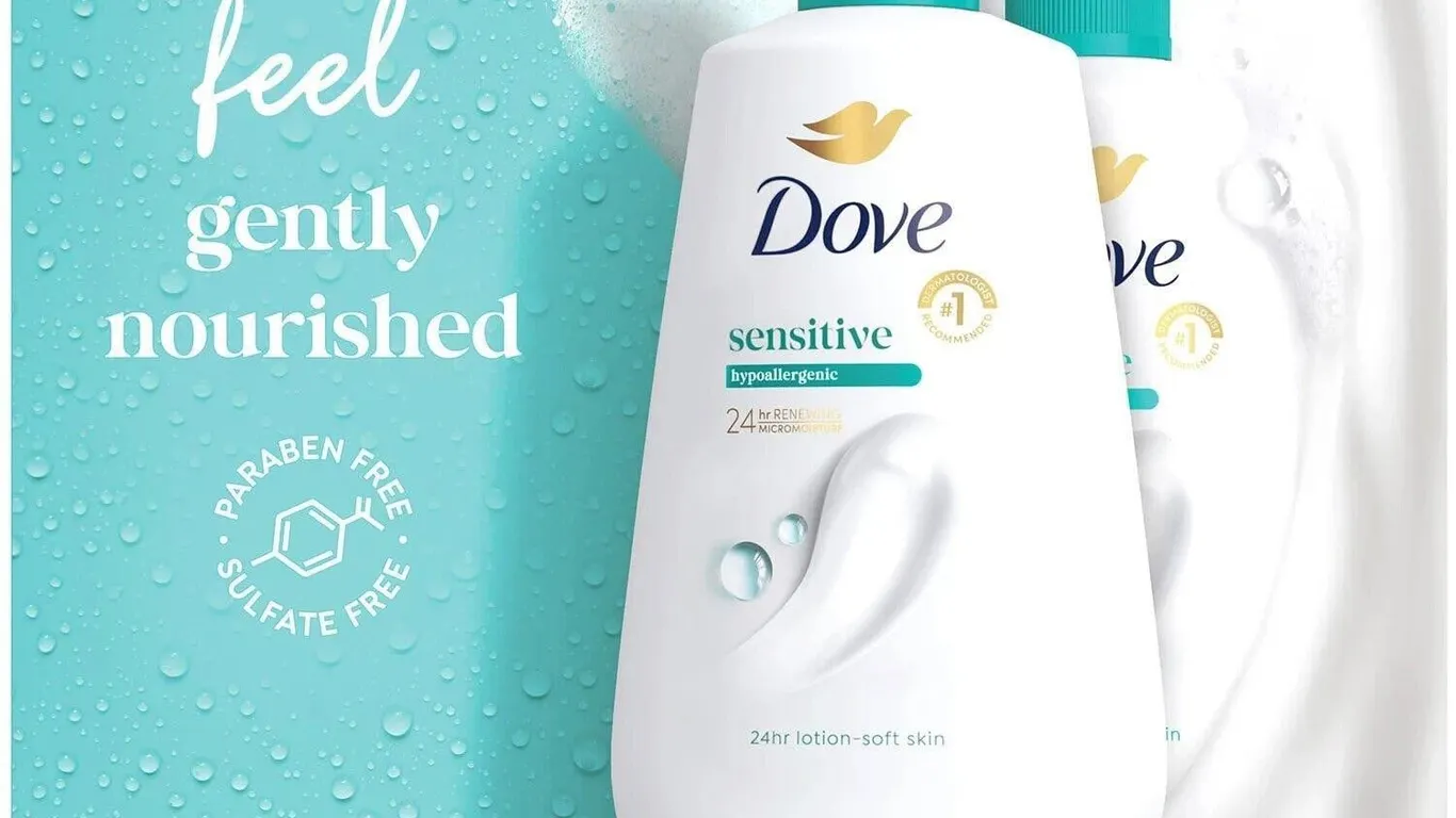 Dove Sensitive Skin Body Wash 30.6oz 2pk