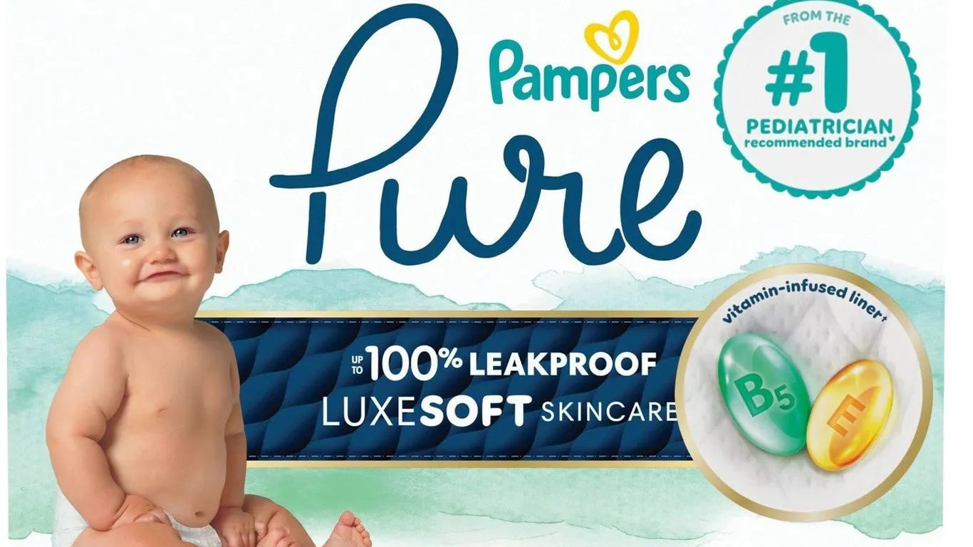Pampers Pure Protection Diapers Size 2 186ct