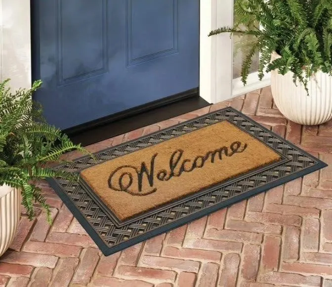 Welcome Rubber Coir Doormat 23 x 36