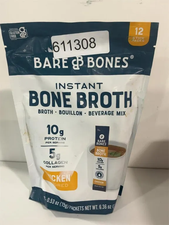 Bare Bones Instant Chicken Bone Broth 12pk