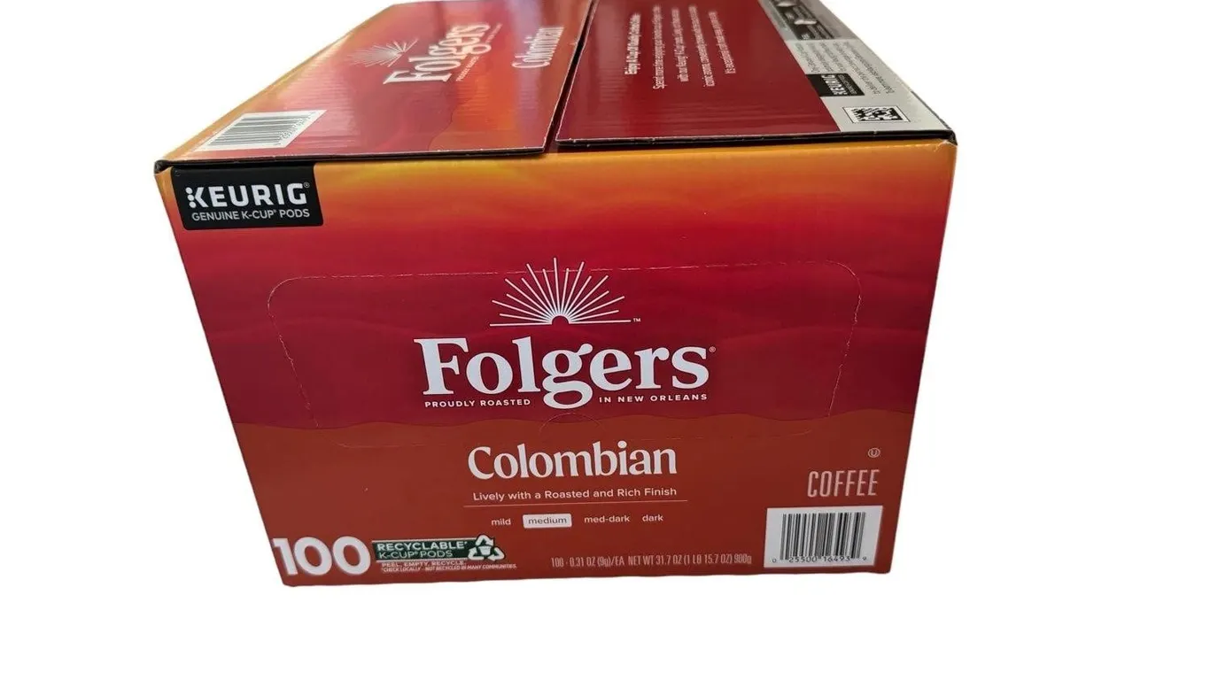 Folgers Colombian Medium Roast Coffee 100ct K-Cups
