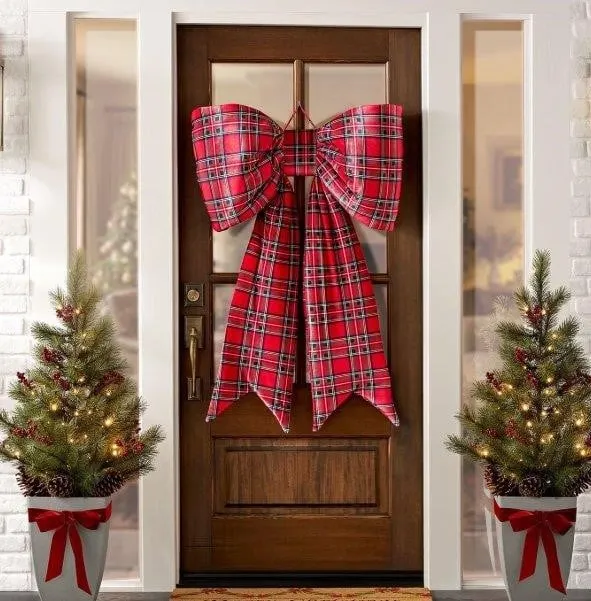 Oversized Velvet Door Bow