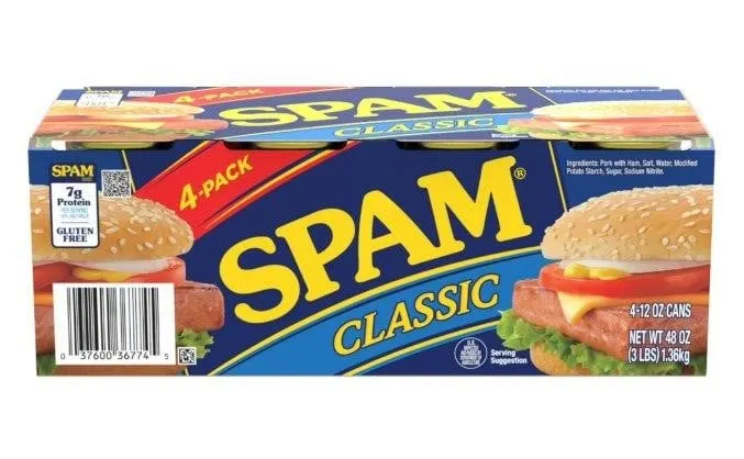 Spam Classic Spiced Meat 12oz Cans 8pk