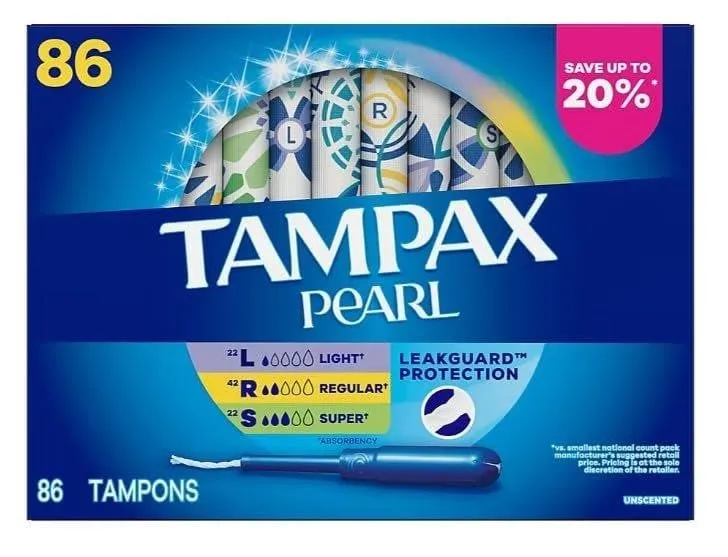 Tampax Pearl Tampons Variety Pack 86ct