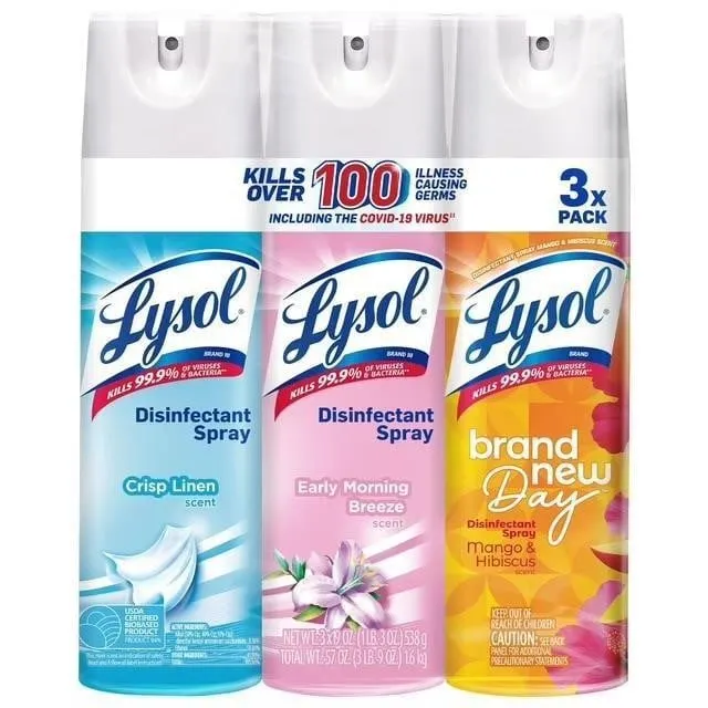 Lysol Disinfecting Spray 19 oz 3pk
