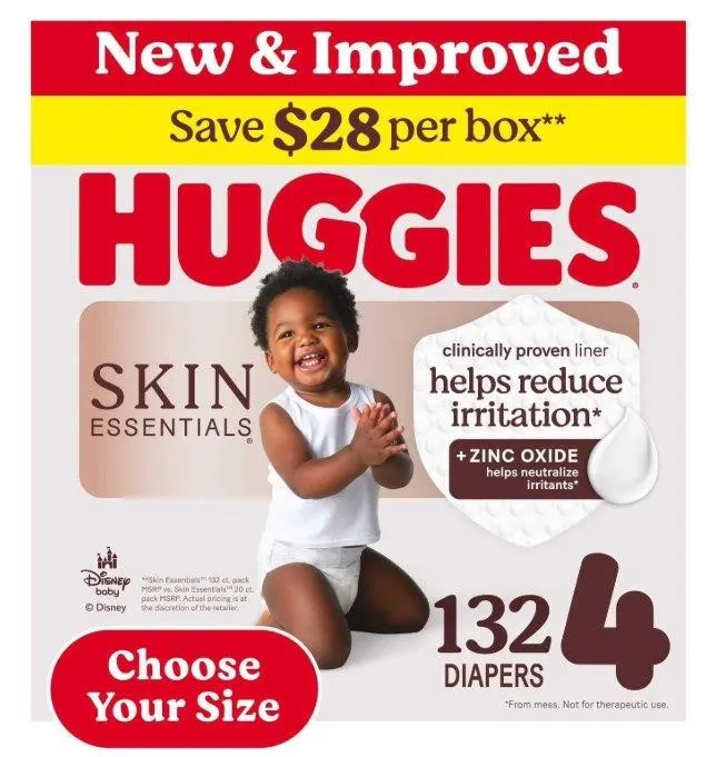 Huggies Skin Essentials Baby Diapers Size 4