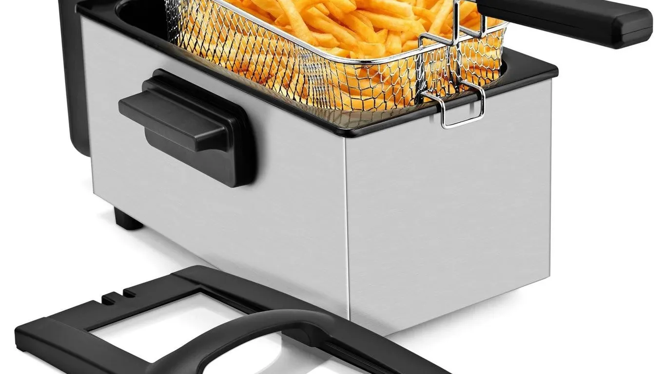 Pukomc 3L Deep Fryer 1500W Silver