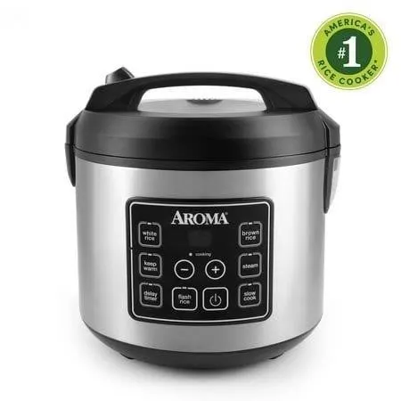 Aroma 20-Cup Digital Rice Cooker Food Steamer