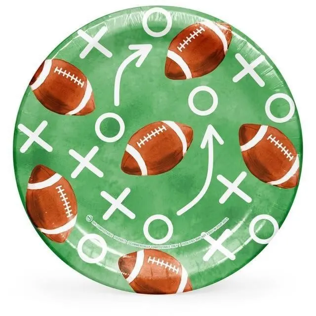 Football Play Diagram Paper Plates 10 Inch 85ct
