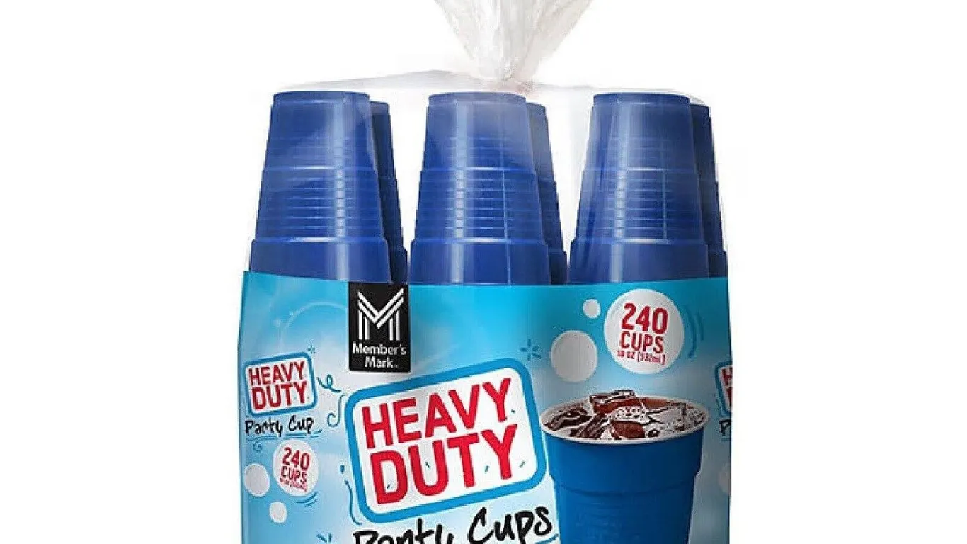 Heavy-Duty Blue Plastic Cups 18 Oz. 240ct