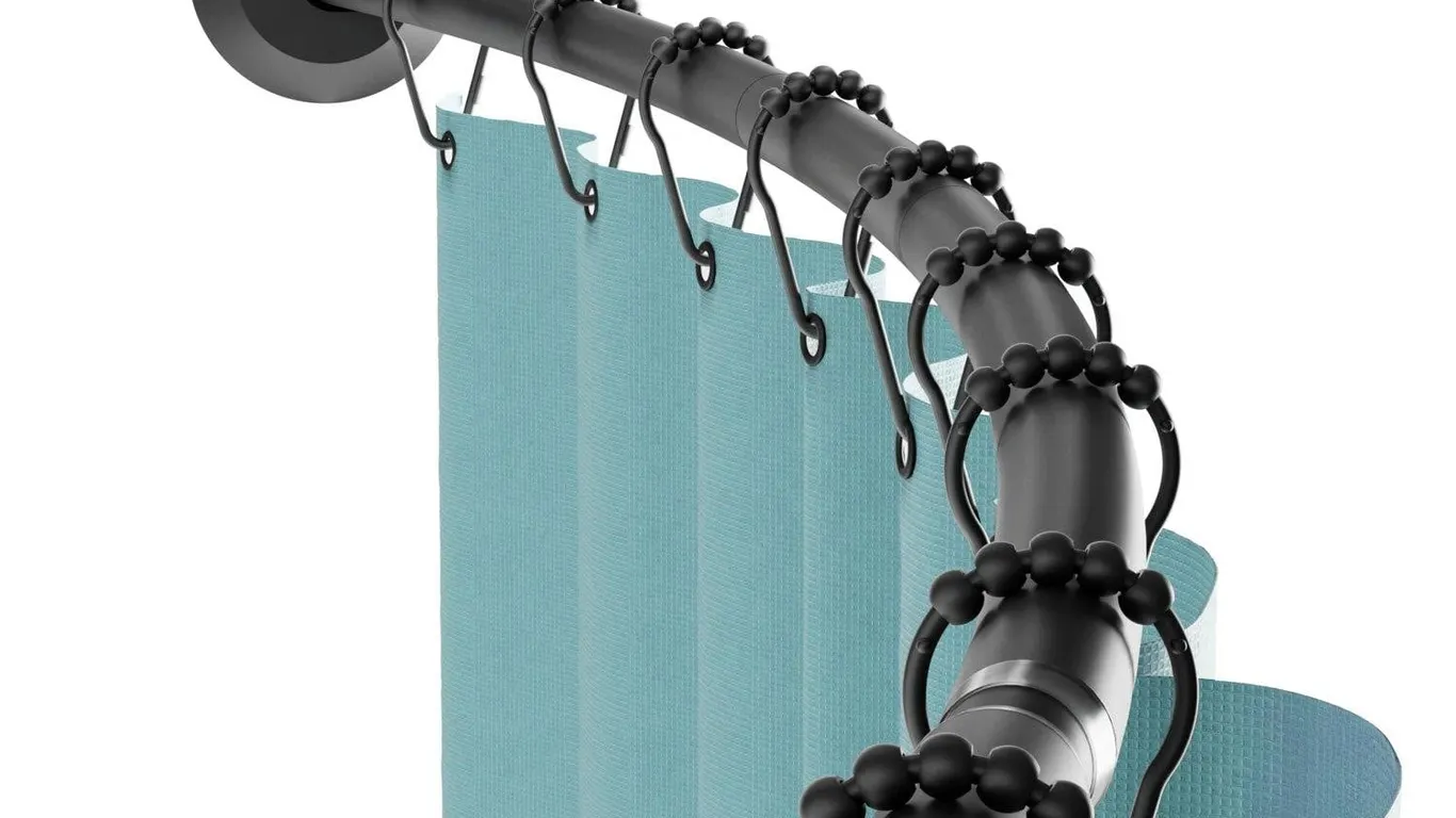 Zenna Home Curved Shower Curtain Rod 50-72 Inch