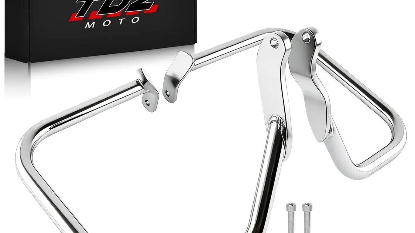 Tdz Moto Chrome Saddlebag Guard Rails Harley...