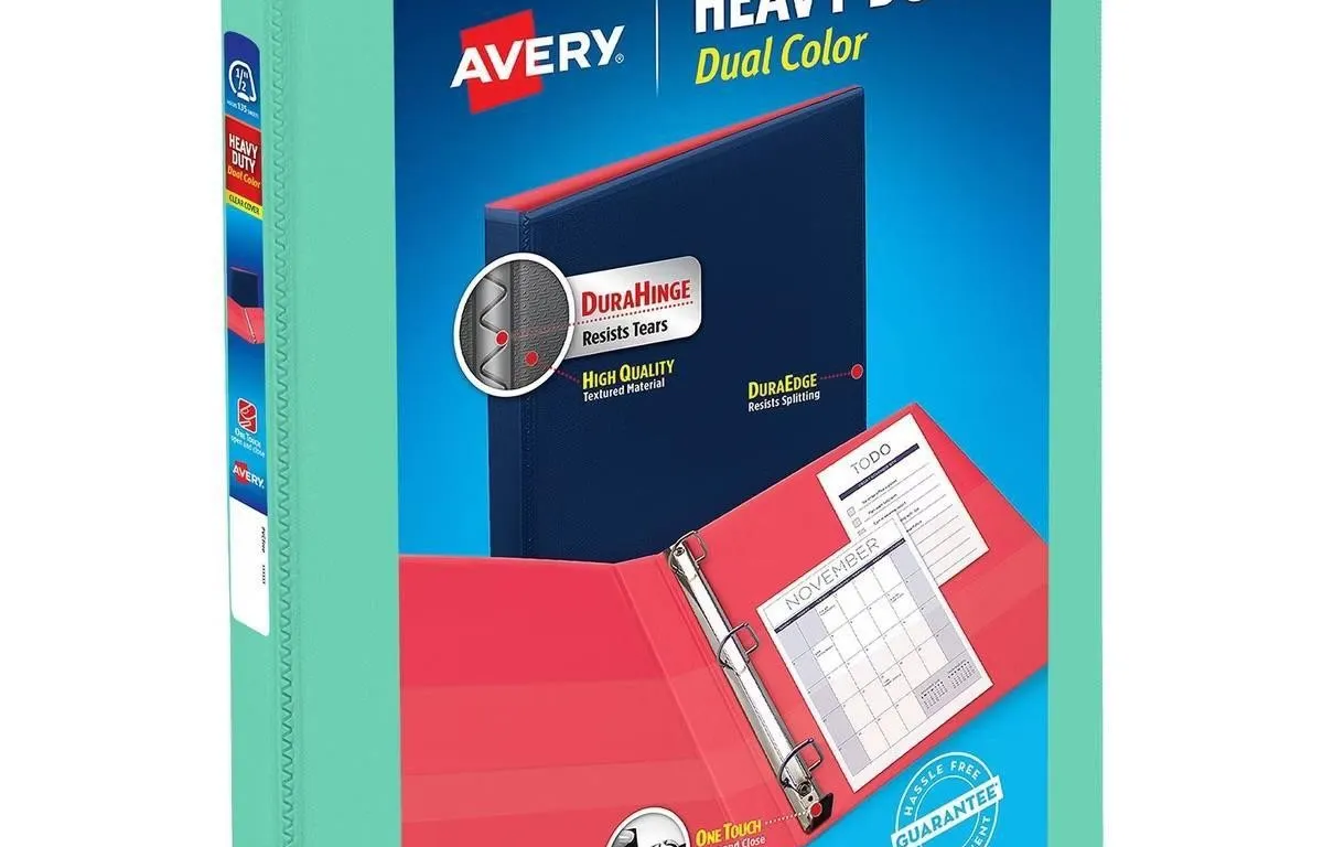 Avery Heavy Duty Dual Color 0.5 D-Ring Binder