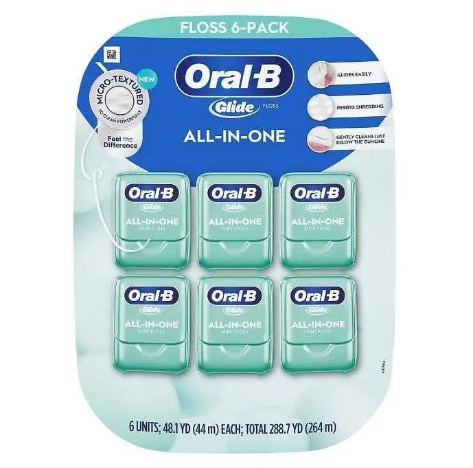 Oral-B Glide Mint Dental Floss 48 Yards 6pk