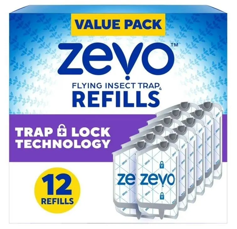 Zevo Flying Insect Trap Refill Cartridges 12pk