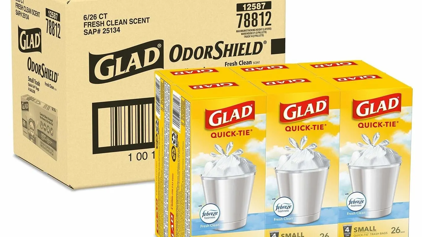 Glad OdorShield Trash Bags 4 Gallon 156ct