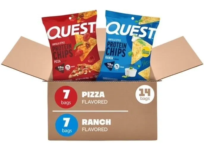 Quest Protein Chips Pizza Ranch 14ct Variety Pack