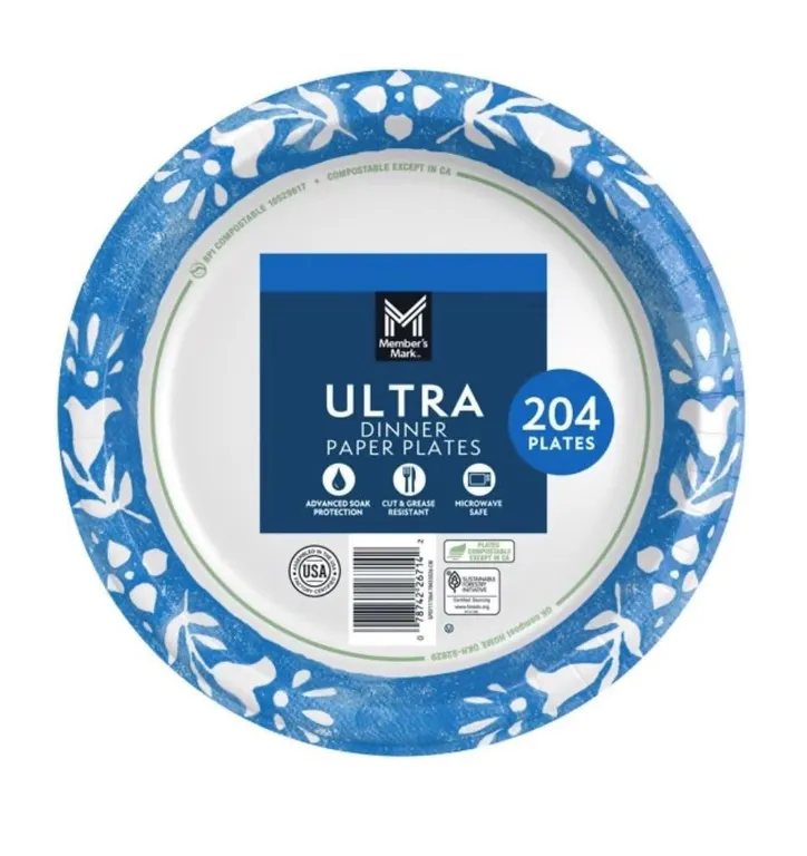 116 in Ultra Disposable Plates 204ct