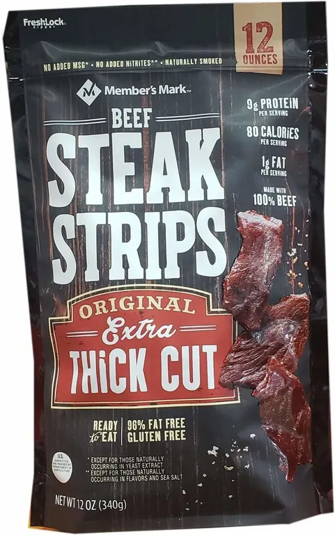 Extra Thick Cut Beef Steak Strips 12 oz