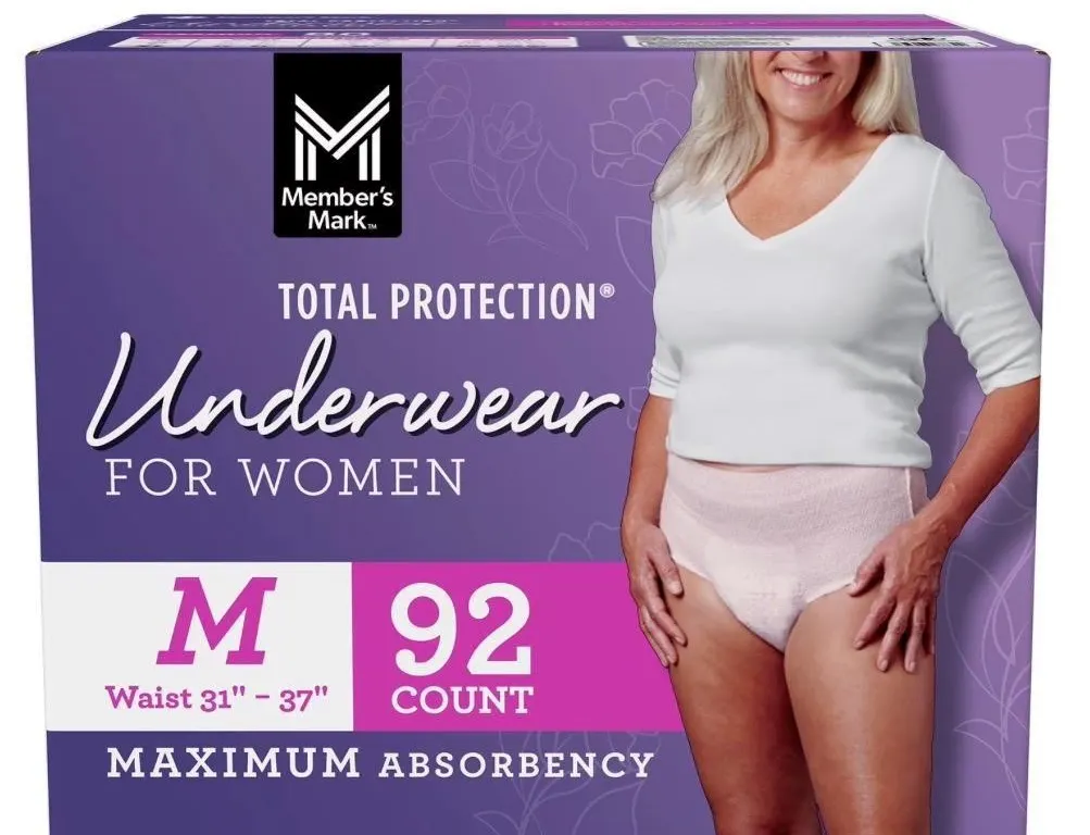 Total Protection Underwear For Women Size M 92ct