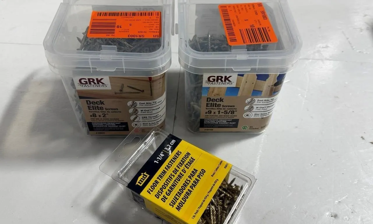 Mixed Lot Of GRK Fasteners MDI Deck Trim Screws