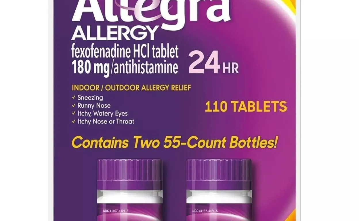 Allegra 180mg 24-Hour Allergy Relief Tablets...