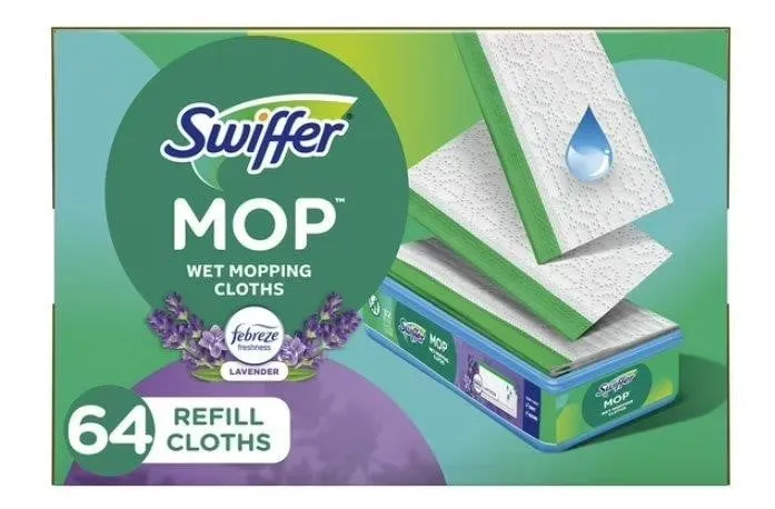 Swiffer Wet Mopping Cloth Refills Lavender 64ct