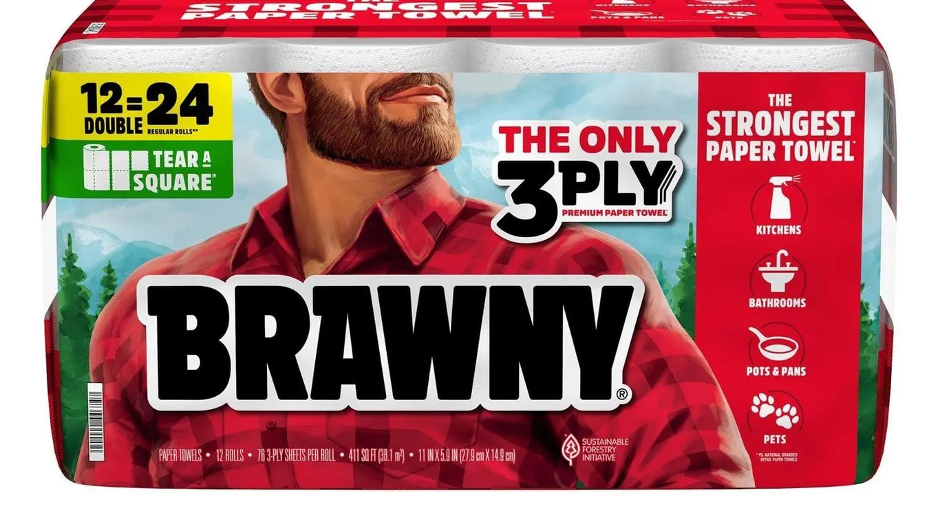 Brawny Tear-A-Square 3-Ply Paper Towels 12pk