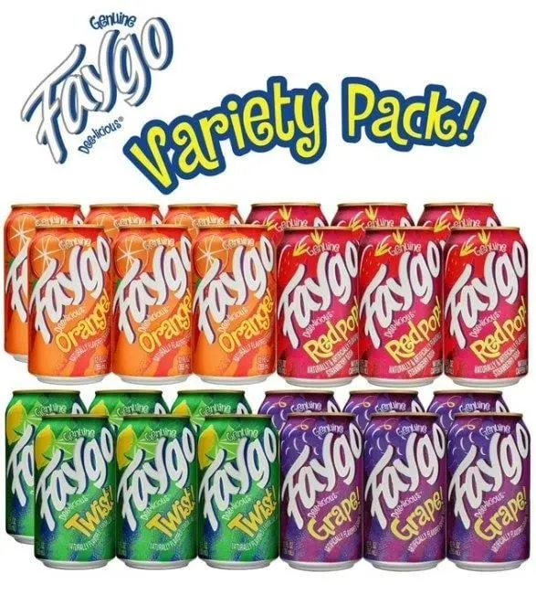 Faygo Variety Soda 12oz Cans 24pk