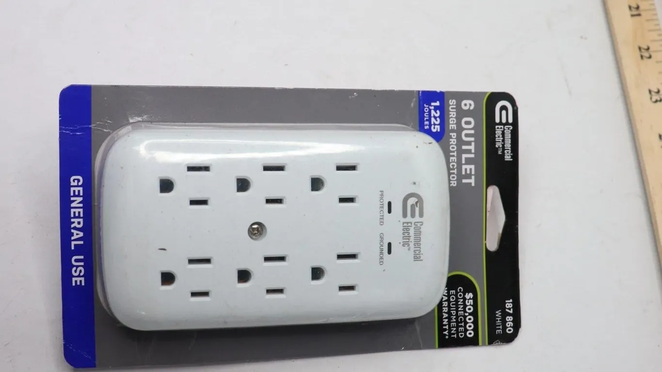 Commercial Electric 6-Outlet Wall Surge Protector