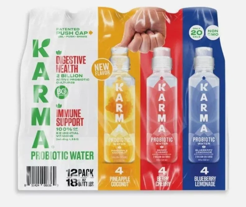 Karma Probiotic Water Variety Pack 18oz 12pk