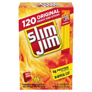 Slim Jim Original Smoked Meat Sticks 120ct