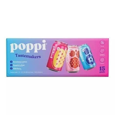 Poppi Prebiotic Soda Tastemakers Variety 12oz 15pk